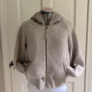 Athleta Lined Hooded Sweater Jacket
